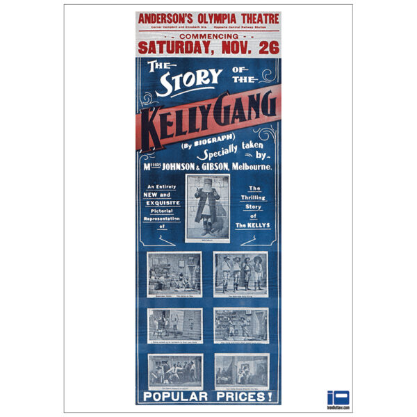 THE STORY OF THE KELLY GANG 1906 MOVIE POSTER FULL COLOUR REPRODUCTION PRINT